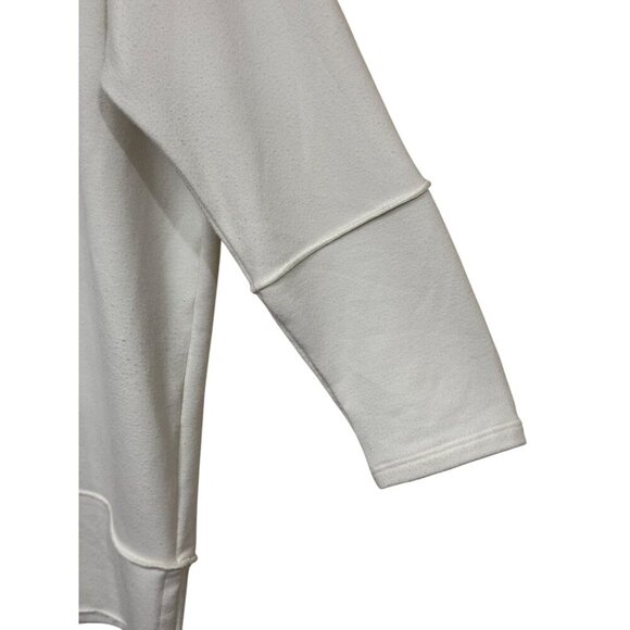 Spanx Perfect Length Dolman 3/4 slv Oversized Off-White Top Sweatshirt Sz Small - Picture 3 of 7